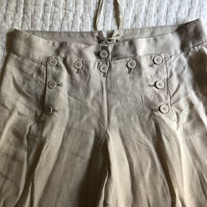 Jcrew Linen Sailor Pants